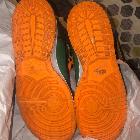 Nike Shoes | Nike Dunks Green And Orange | Poshmark